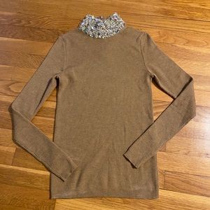 Jcrew beaded turtleneck